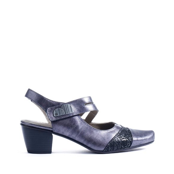 Dorking Women's Triana Black Heel Leather/Suede Combo - Picture 3 of 4